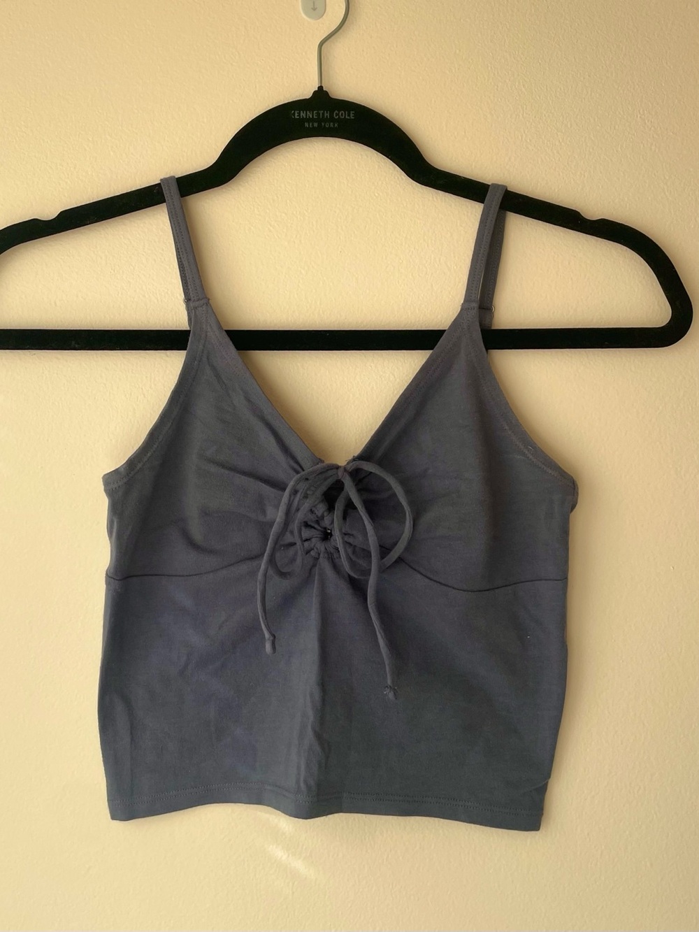 Hollister Gray-ish Blue Lace-Up Cami Tank